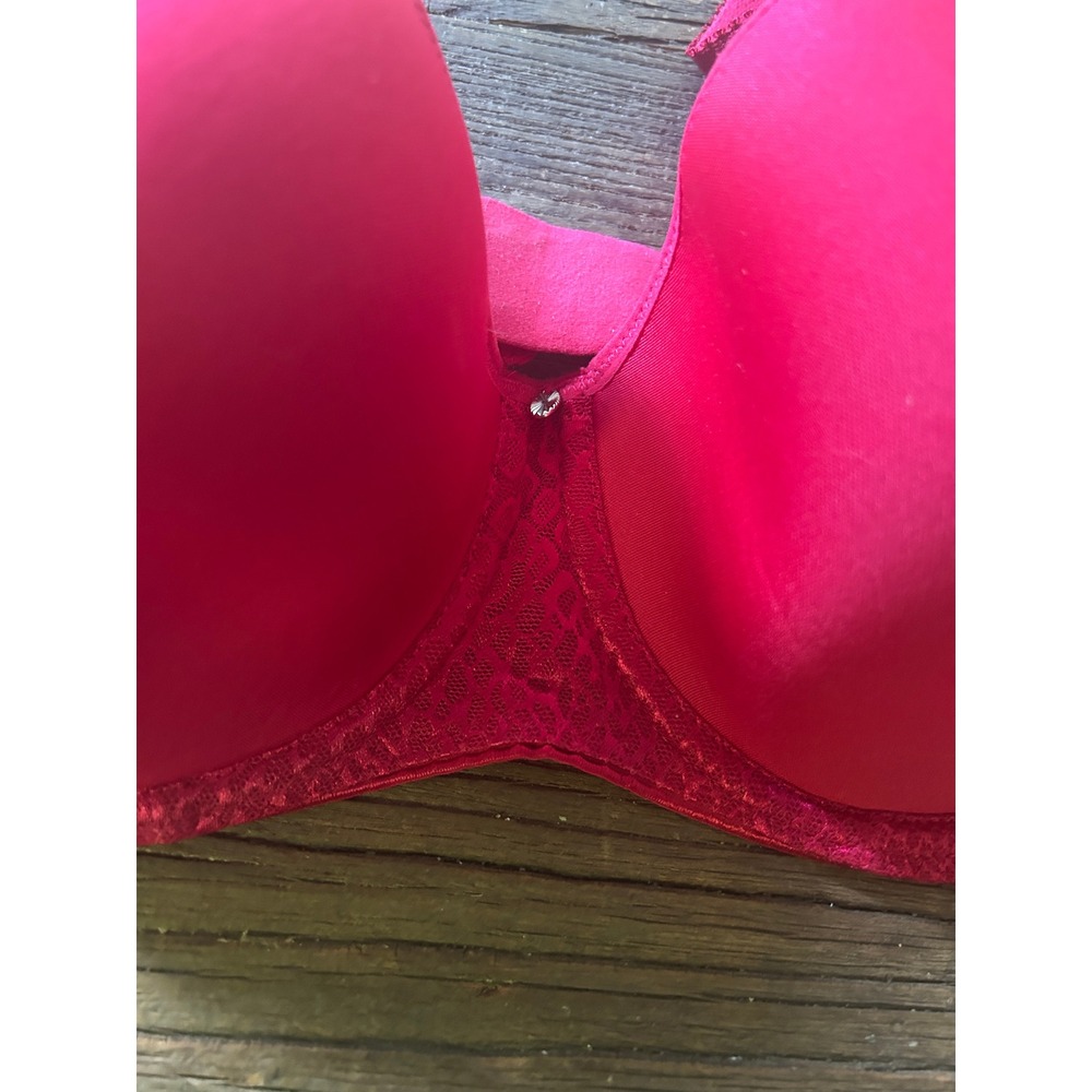 Fantasie Hot Pink Lace Trim Underwire Bra 34DDD FL6912RAY Padded Lingerie Comfy - Picture 3 of 5